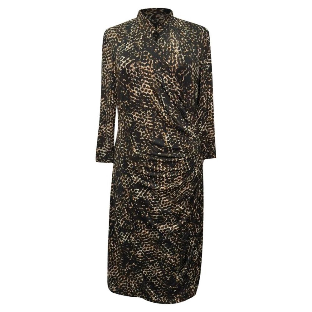 Max Mara Printed Midi Dress in Multicolor Viscose